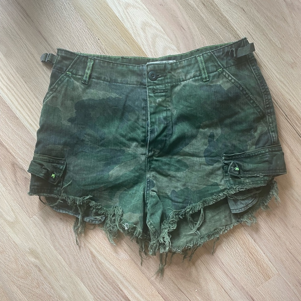 Free people camo shorts